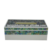 seashell mother of pearl shell product New zealand paua shell rectangle fancy tissue box